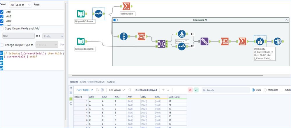 Using Text Input for Summarize Field selection - Alteryx