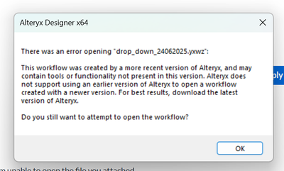 How to configure Drop Down tool ? - Alteryx