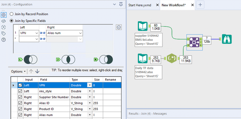 matching partial fields - Alteryx