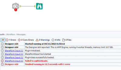 SharePoint Files Input tool error - Python Packages - Alteryx