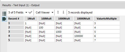 Multi Row / Multi Field formula: field+- - Alteryx