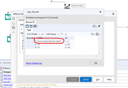 Error Message - Alteryx