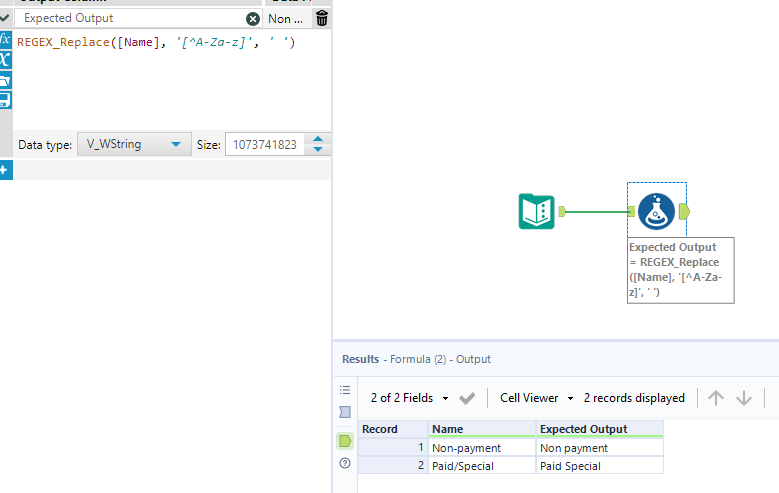 Removing special characters using formula tool - Alteryx
