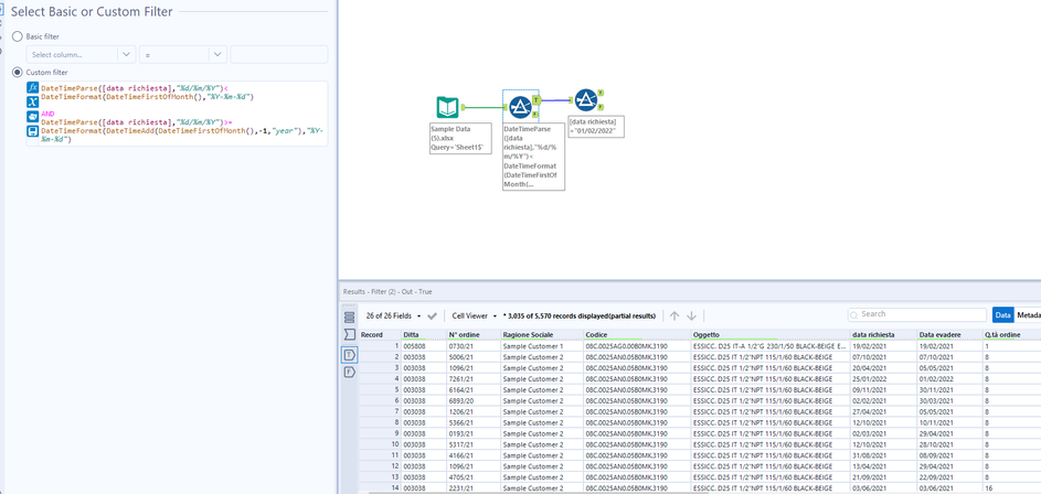 Dynamic Use request date from bookings data to pivot and filter only ...