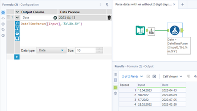 Standardise date field format with leading zeros - Alteryx