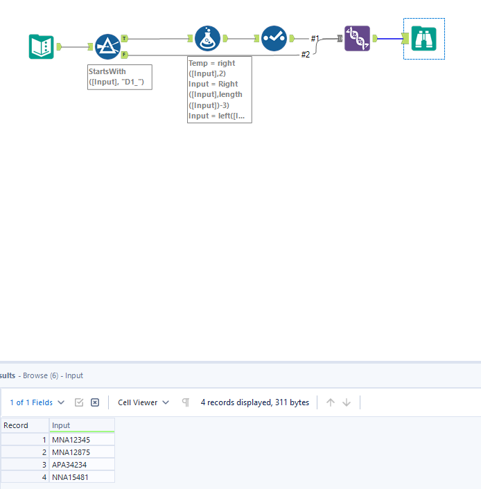 Interchange string value and replace - Alteryx