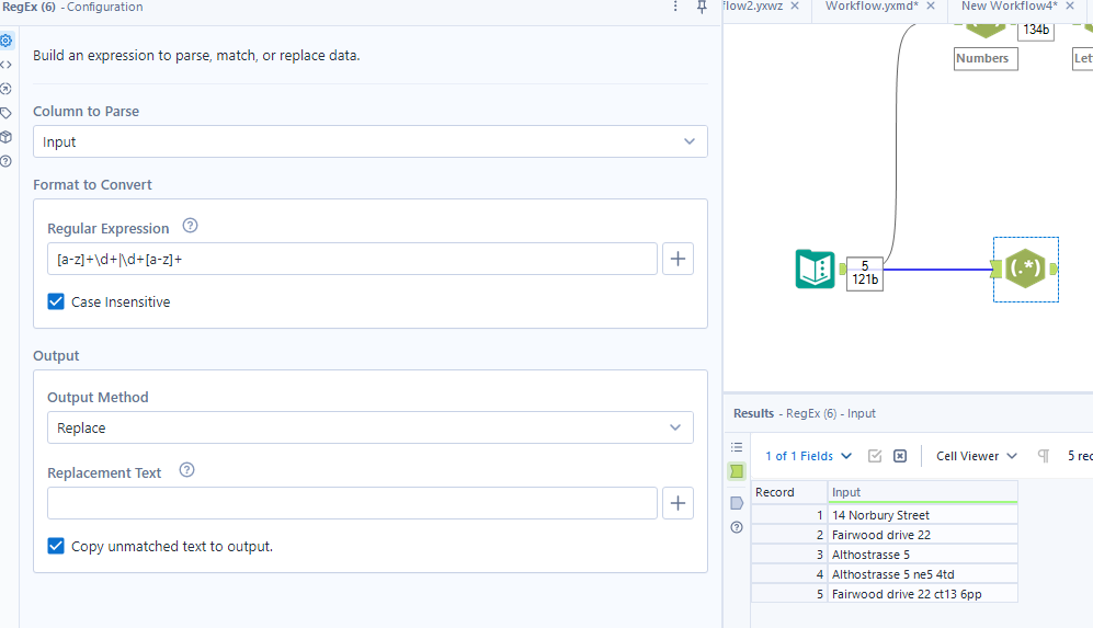 Splitting Words and numbers into separate columns. - Alteryx