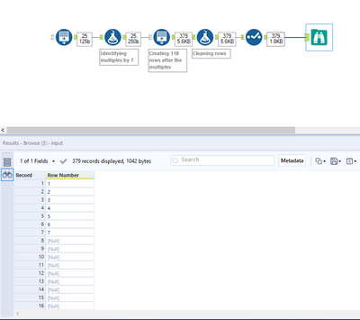 Insert blank rows - Alteryx