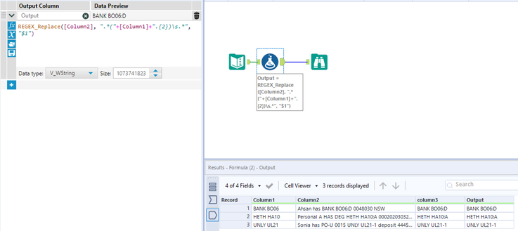 Compare two Columns for string to extract matched value and put it in ...