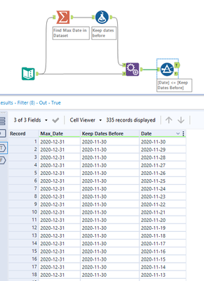 How to ignore one month from a date by day ytd column - Alteryx