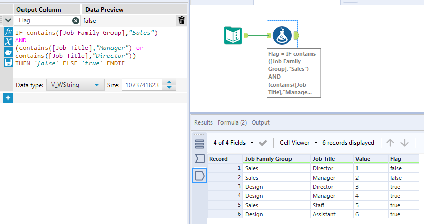 Using the Custom Filter to filter out multiple criteria - Alteryx