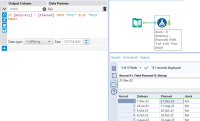 Why is my date comparison not working? - Alteryx