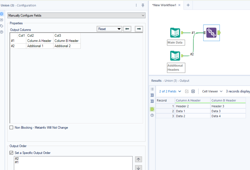 Multiple Header rows - Alteryx