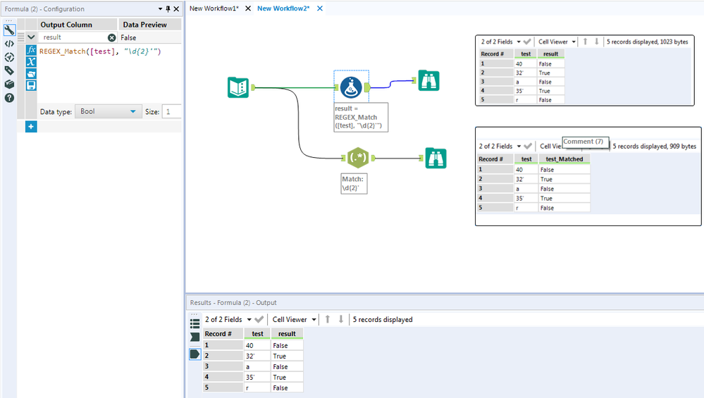 REG_EX Match formula vs REG_EX Parse tool - Alteryx