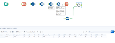 Rows converting to cols (customer transpose) - Alteryx