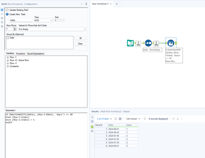 Indexing Rows Based on Specific Values - Alteryx