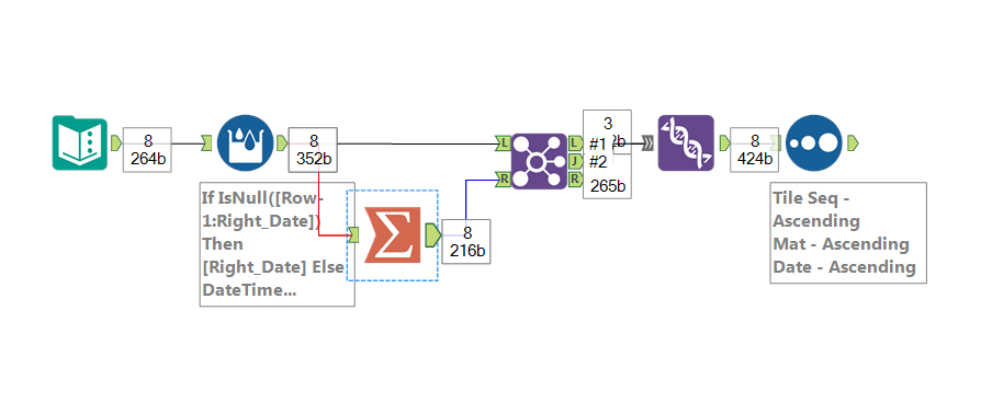 Date Time Add using the row above - Alteryx
