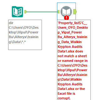Dynamic Input Error - Alteryx