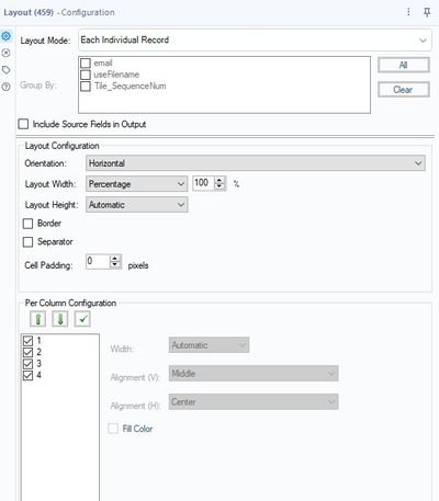 Creating multi-column PDF output - Alteryx