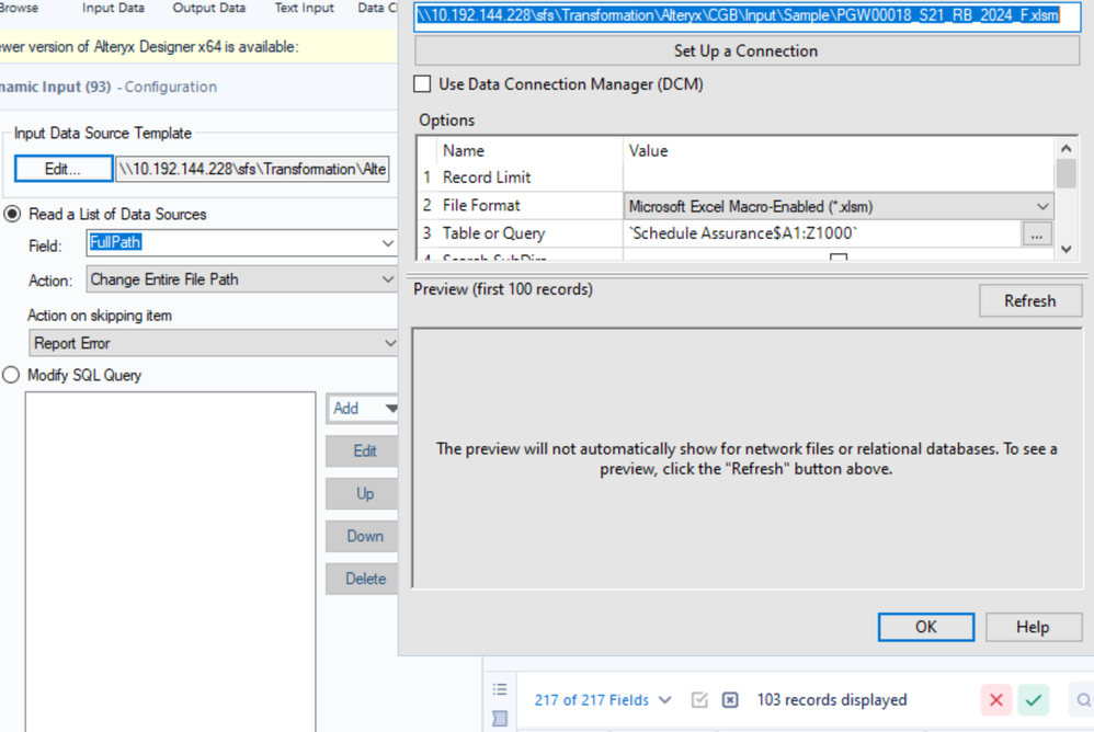 Dynamic Input to select Collumns - Alteryx