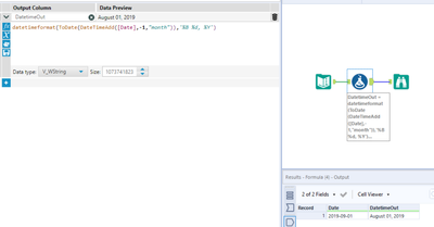 Convert Date to String without using the DateTime tool - Alteryx
