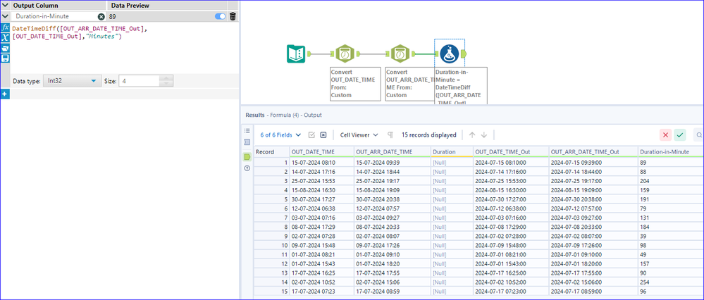 How to calculate time difference from below format - Alteryx