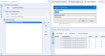 Dynamically run sql queries based on tables found in .csv files - Alteryx