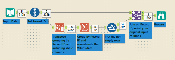 Removing rows with certain fields that are null - Alteryx