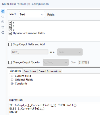Remove Empty Columns - Alteryx