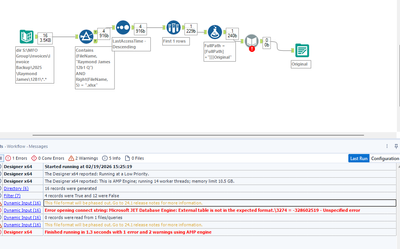 Dynamic Input - No Sheet Error - Alteryx
