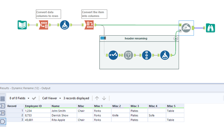 combining/merge columns - Alteryx