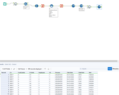 Multi row formula on multiple columns - Alteryx