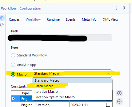 Batch macro missing ? anchor - Alteryx