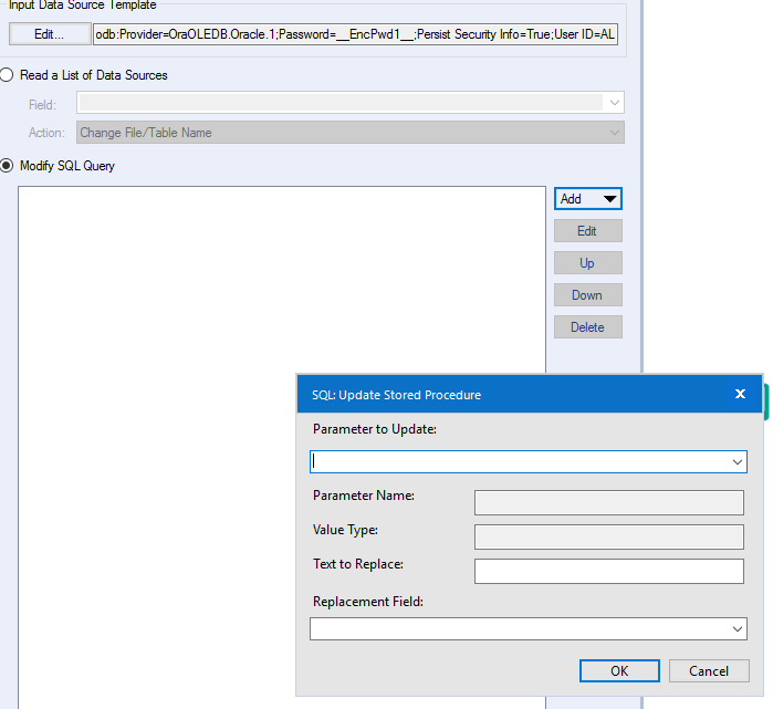 Issues with Oracle stored procedure and dynamic input tool - Alteryx