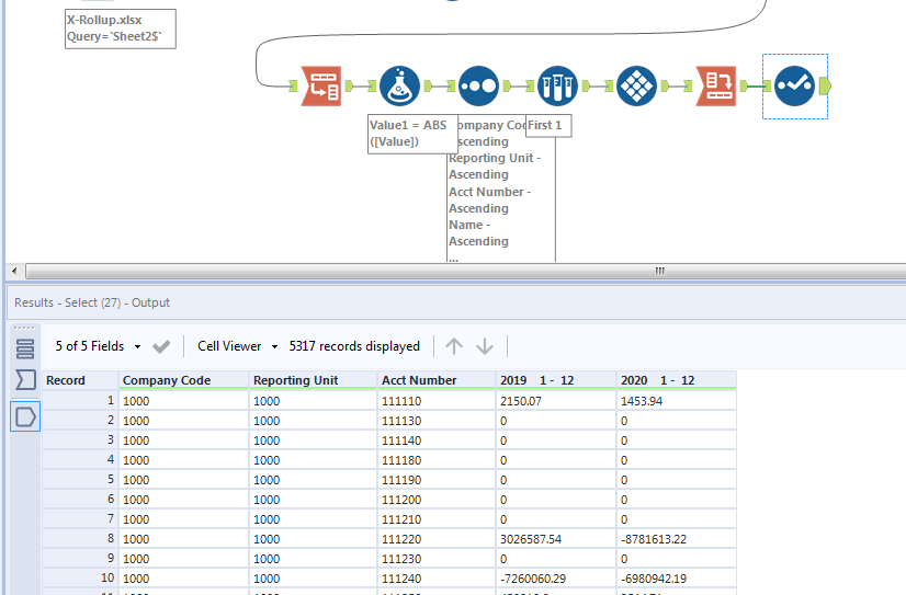Collapsing rows in excel/combining data - Alteryx