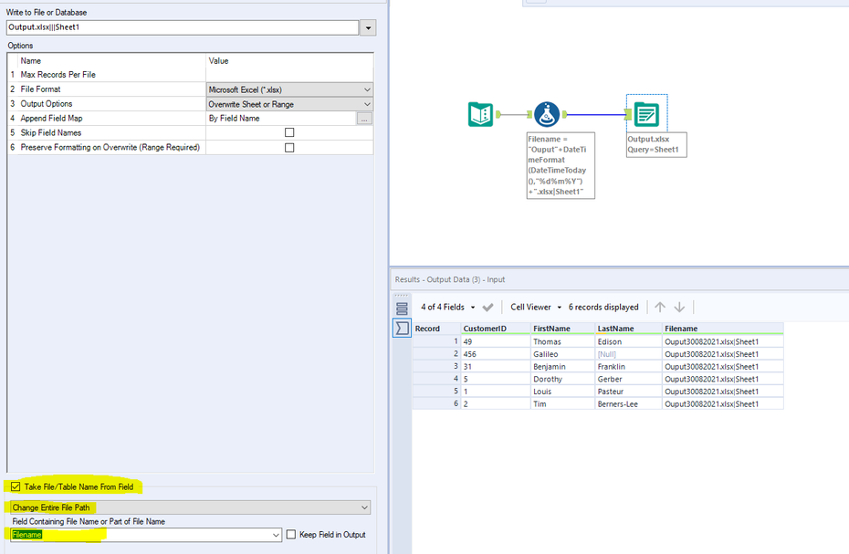 Creating File Name for your Output File - Alteryx