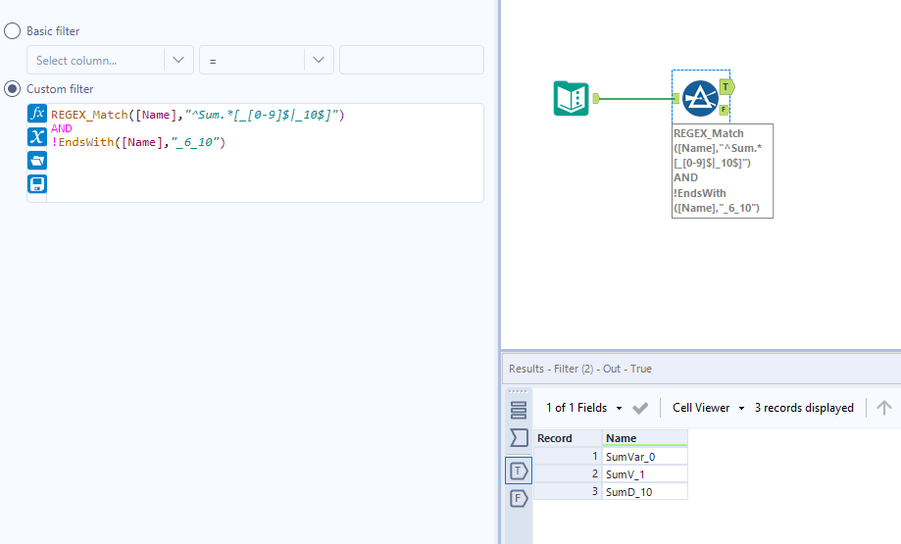 Regex exclude pattern - Alteryx