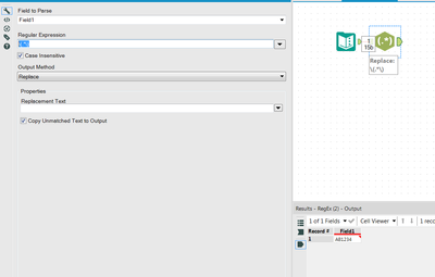 Regex to remove characters inbetween ( ) - Alteryx