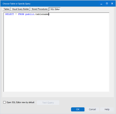 SQL Editor Test Query button greyed out.png SQL Editor Test Query button greyed out.png