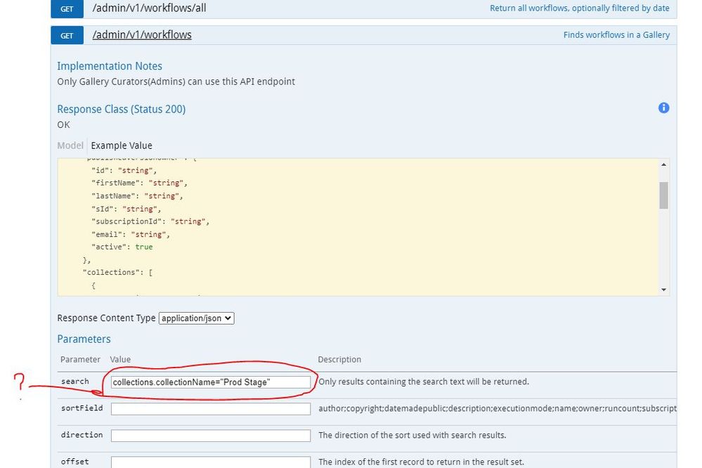 Help using API get workflows search parameter - Alteryx