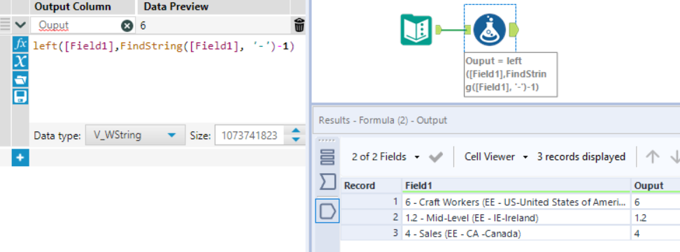 Remove all content after FIRST special character - Alteryx