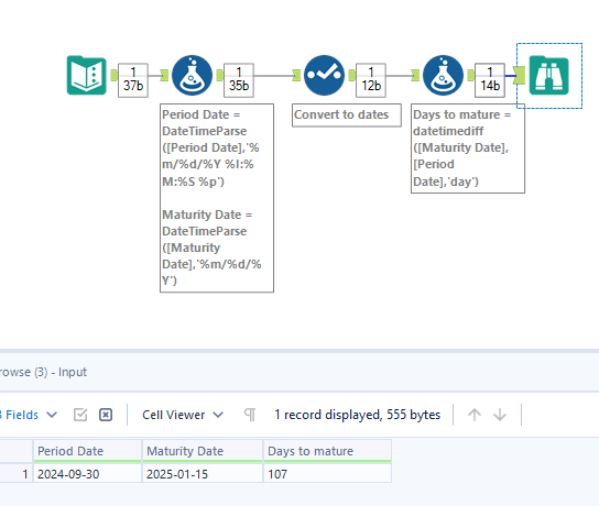 Turn Date into Numerical Value - Alteryx
