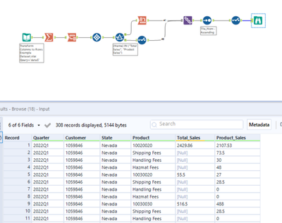 Transform Multiple Columns into Replicated Rows - Alteryx
