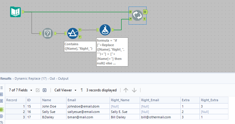 Making multiple column values NULL based on certain conditions - Alteryx