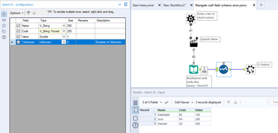 Dynamic Input - Multiple Sheets On One Excel File - Null Fields - Alteryx