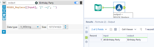 Removing special characters - Alteryx