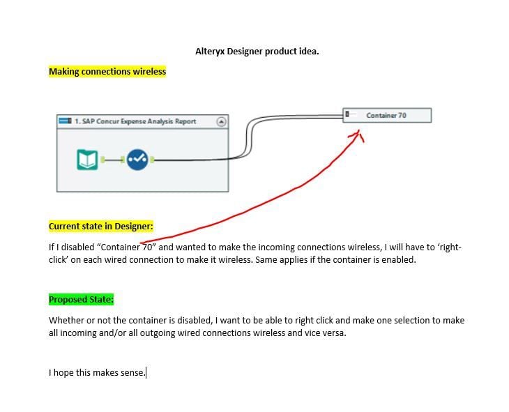 Container - Wired and wireless connection - Alteryx