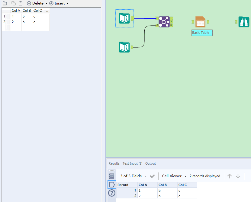 Combining Data Sets into a Table - Alteryx