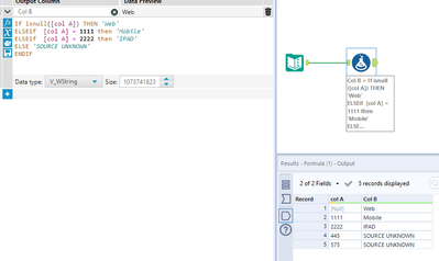 creating new column based on null and non null values of existing ...