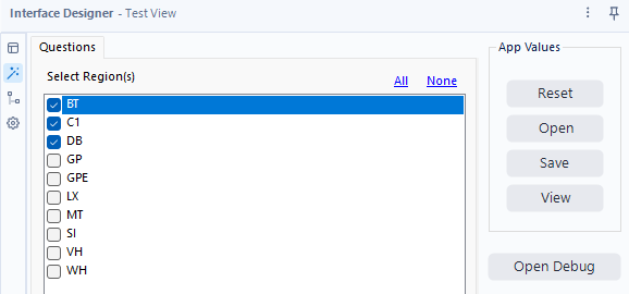 List Box tool not picking up dynamic input from drop down - Alteryx